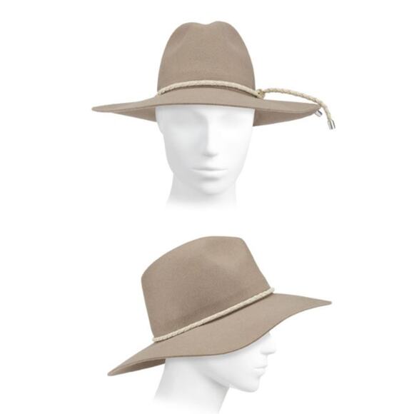 Rag & Bone Valencia Wool Fedora Hat Warm Grey NWT main image 3